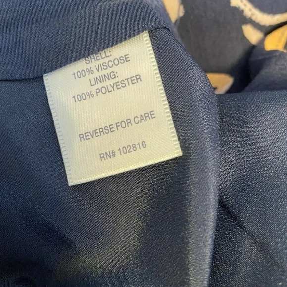 Ryllace Promenade Navy Blue Floral Dress Size 16 Floral‎ Botanical Flowy Tiered - Picture 6 of 8